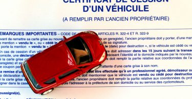 Le certificat de cession lors de la vente d'une voiture