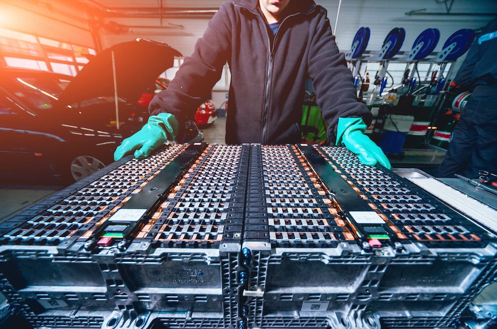 Des batteries d'occasion en provenance d'une voiture électique
